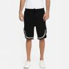 Men Black Solid Regular Fit Shorts