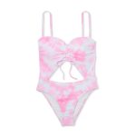 Juniors' Shoulder Tie One Piece Swimsuit