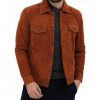 Logan Mens Suede Tan Jacket