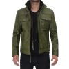 Moffit Green Real Leather Jacket